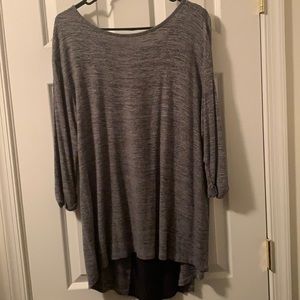 Grey oversized long shirt, large